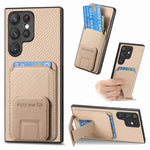 Custodia per telefono con supporto pieghevole per borsa in fibra di carbonio, For Samsung Galaxy S23 Ultra 5G, For Samsung Galaxy S23+ 5G, For Samsung Galaxy S23 5G, For Samsung Galaxy A04 4G