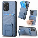 Custodia per telefono con supporto pieghevole per borsa in fibra di carbonio, For Samsung Galaxy A73 5G, For Samsung Galaxy A33 5G, For Samsung Galaxy A13 4G, For Samsung Galaxy S22 Ultra 5G