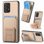 Custodia per telefono con supporto pieghevole per borsa in fibra di carbonio, For Samsung Galaxy A73 5G, For Samsung Galaxy A33 5G, For Samsung Galaxy A13 4G, For Samsung Galaxy S22 Ultra 5G