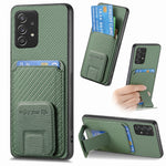 Custodia per telefono con supporto pieghevole per borsa in fibra di carbonio, For Samsung Galaxy A73 5G, For Samsung Galaxy A33 5G, For Samsung Galaxy A13 4G, For Samsung Galaxy S22 Ultra 5G