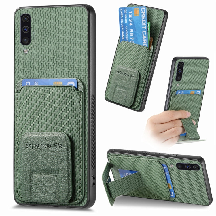 Custodia portafoglio in fibra di carbonio per Samsung Galaxy A70