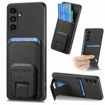 Custodia per telefono con supporto pieghevole per borsa in fibra di carbonio, For Samsung Galaxy S23 FE 5G, For Samsung Galaxy A34 5G, For Samsung Galaxy A54 5G, For Samsung Galaxy A04e