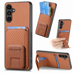 Custodia per telefono con supporto pieghevole per borsa in fibra di carbonio, For Samsung Galaxy S23 FE 5G, For Samsung Galaxy A34 5G, For Samsung Galaxy A54 5G, For Samsung Galaxy A04e