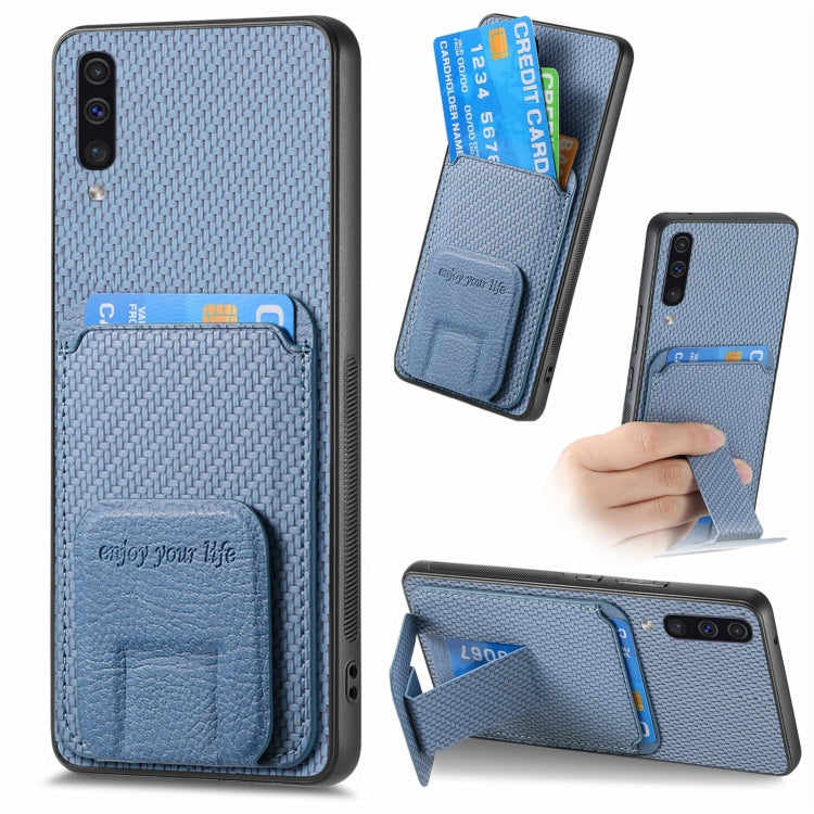 Custodia portafoglio in fibra di carbonio per Samsung Galaxy A70