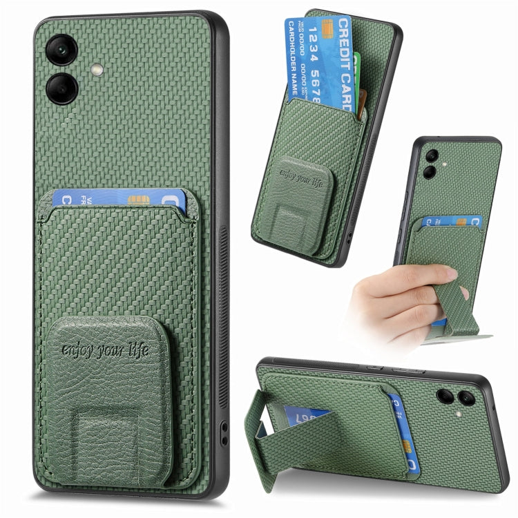 Custodia per telefono con supporto pieghevole per borsa in fibra di carbonio, For Samsung Galaxy S24 5G, For Samsung Galaxy A05, For Samsung Galaxy A05s, For Samsung Galaxy A25
