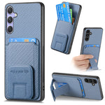 Custodia per telefono con supporto pieghevole per borsa in fibra di carbonio, For Samsung Galaxy A36, For Samsung Galaxy S25 5G, For Samsung Galaxy S25+ 5G, For Samsung Galaxy S25 Ultra 5G