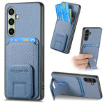 Custodia per telefono con supporto pieghevole per borsa in fibra di carbonio, For Samsung Galaxy A36, For Samsung Galaxy S25 5G, For Samsung Galaxy S25+ 5G, For Samsung Galaxy S25 Ultra 5G