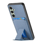 Custodia per telefono con supporto pieghevole per borsa in fibra di carbonio, For Samsung Galaxy A36, For Samsung Galaxy S25 5G, For Samsung Galaxy S25+ 5G, For Samsung Galaxy S25 Ultra 5G