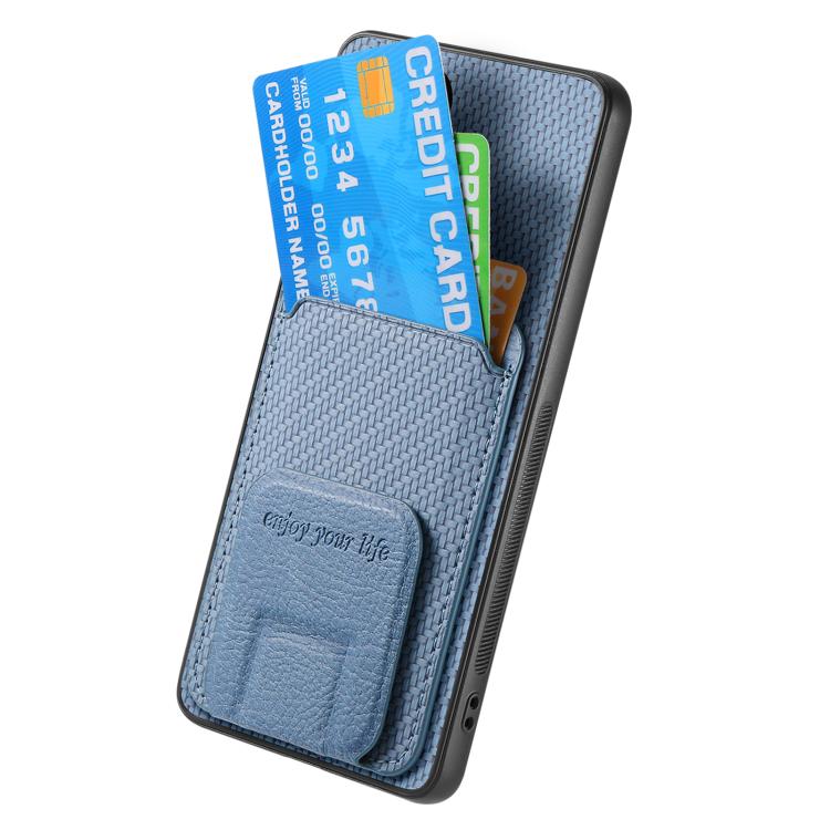 Custodia per telefono con supporto pieghevole per borsa in fibra di carbonio, For Samsung Galaxy A36, For Samsung Galaxy S25 5G, For Samsung Galaxy S25+ 5G, For Samsung Galaxy S25 Ultra 5G