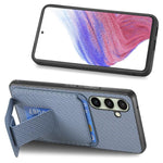 Custodia per telefono con supporto pieghevole per borsa in fibra di carbonio, For Samsung Galaxy A36, For Samsung Galaxy S25 5G, For Samsung Galaxy S25+ 5G, For Samsung Galaxy S25 Ultra 5G