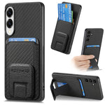 Custodia per telefono con supporto pieghevole per borsa in fibra di carbonio, For Samsung Galaxy A57 5G, For Samsung Galaxy A37 5G, For Samsung Galaxy S25 Edge 5G, For Samsung Galaxy A56 5G