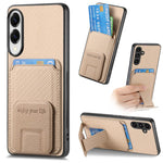 Custodia per telefono con supporto pieghevole per borsa in fibra di carbonio, For Samsung Galaxy A57 5G, For Samsung Galaxy A37 5G, For Samsung Galaxy S25 Edge 5G, For Samsung Galaxy A56 5G