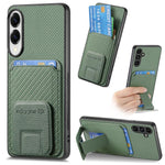 Custodia per telefono con supporto pieghevole per borsa in fibra di carbonio, For Samsung Galaxy A57 5G, For Samsung Galaxy A37 5G, For Samsung Galaxy S25 Edge 5G, For Samsung Galaxy A56 5G