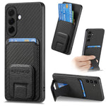 Custodia per telefono con supporto pieghevole per borsa in fibra di carbonio, For Samsung Galaxy A57 5G, For Samsung Galaxy A37 5G, For Samsung Galaxy S25 Edge 5G, For Samsung Galaxy A56 5G
