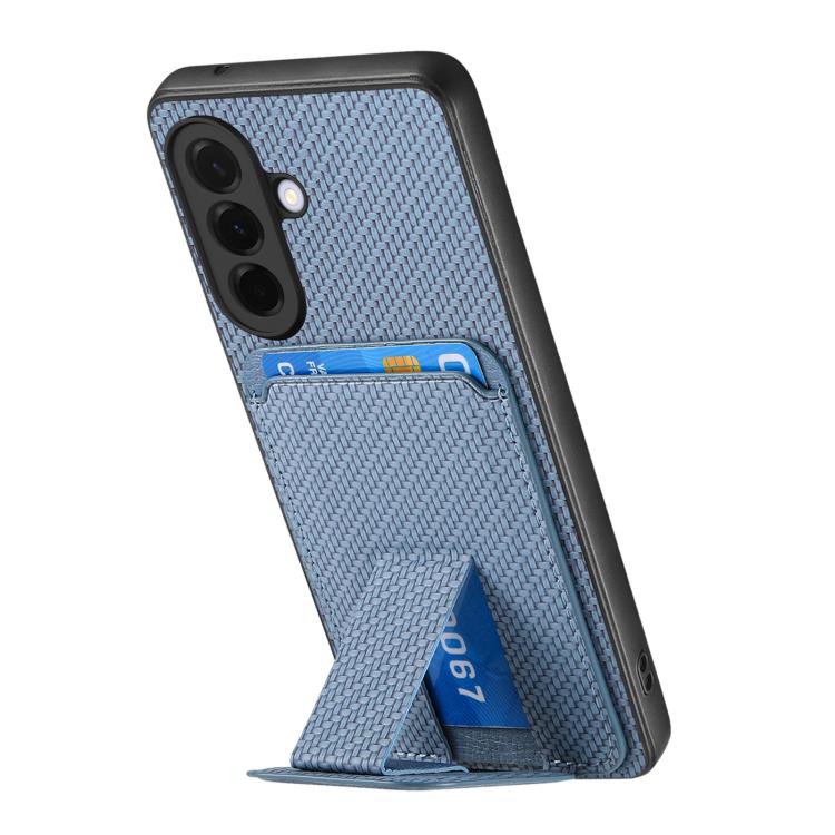 Custodia per telefono con supporto pieghevole per borsa in fibra di carbonio, For Samsung Galaxy A57 5G, For Samsung Galaxy A37 5G, For Samsung Galaxy S25 Edge 5G, For Samsung Galaxy A56 5G