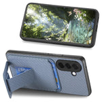 Custodia per telefono con supporto pieghevole per borsa in fibra di carbonio, For Samsung Galaxy A57 5G, For Samsung Galaxy A37 5G, For Samsung Galaxy S25 Edge 5G, For Samsung Galaxy A56 5G