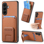 Custodia per telefono con supporto pieghevole per borsa in fibra di carbonio, For Samsung Galaxy A57 5G, For Samsung Galaxy A37 5G, For Samsung Galaxy S25 Edge 5G, For Samsung Galaxy A56 5G