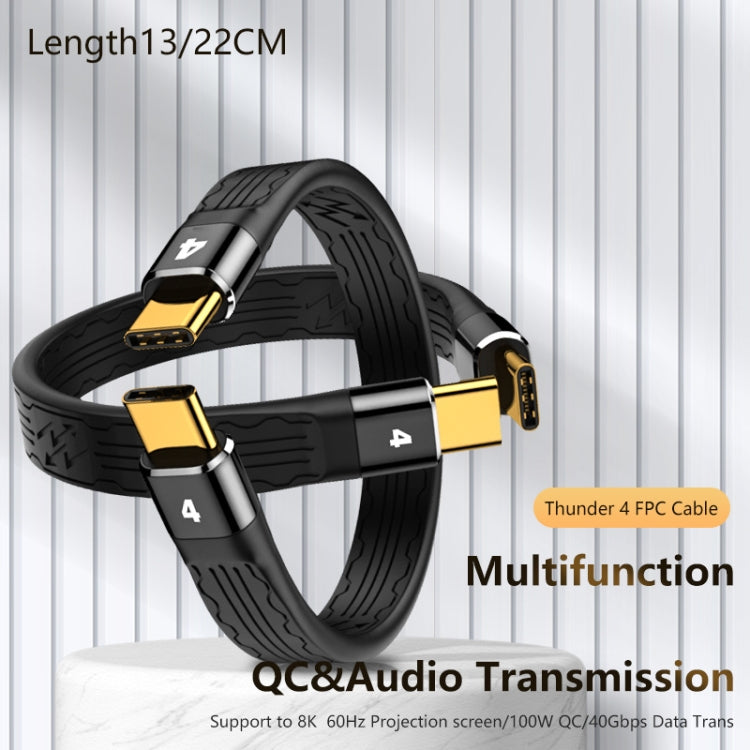 Cavo Thunderbolt 4 USB-C 100W 13-22cm per smartphone