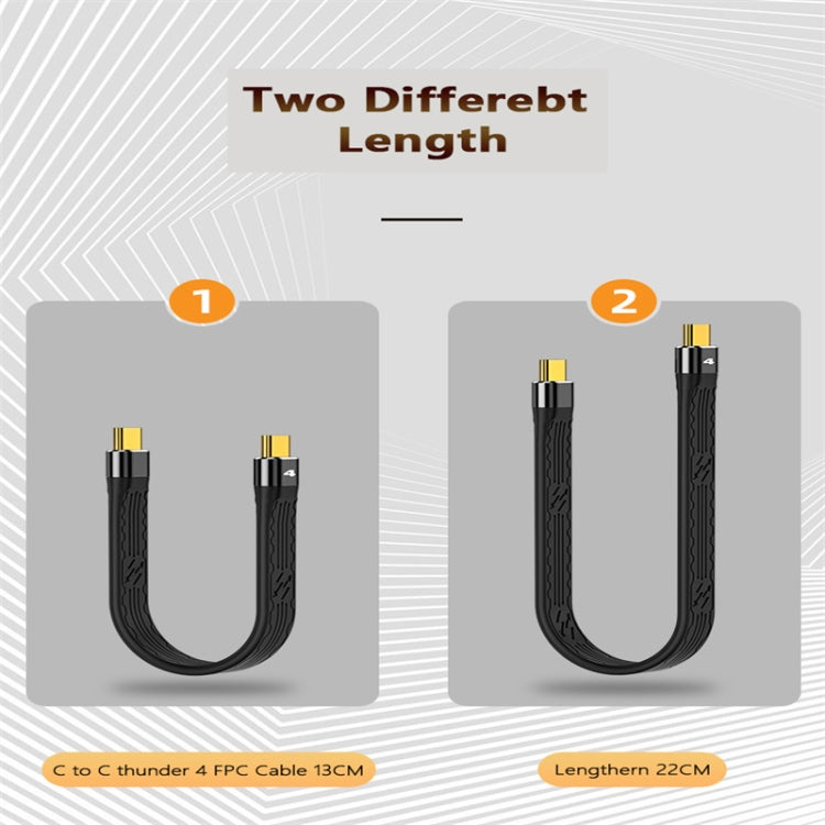 Cavo Thunderbolt 4 USB-C 100W 13-22cm per smartphone