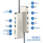 Adattatore multiporta USB-C 12 in 1 con triplo display