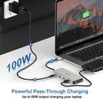 Adattatore multiporta USB-C 12 in 1 con triplo display
