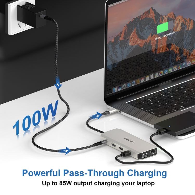 Adattatore multiporta USB-C 12 in 1 con triplo display