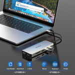 Adattatore multiporta USB-C 12 in 1 con triplo display