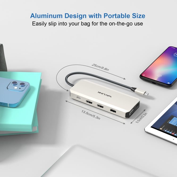 Adattatore multiporta USB-C 12 in 1 con triplo display