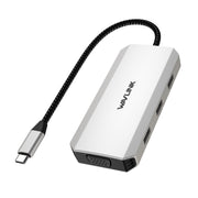 WAVLINK WL-UMD307 Da tipo C a 2DP + 4K HD + VGA + 3 x Docking station HUB USB 2.0, UMD307