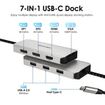 WAVLINK WL-UMD307 Da tipo C a 2DP + 4K HD + VGA + 3 x Docking station HUB USB 2.0, UMD307