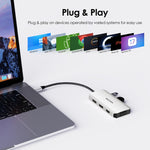 WAVLINK WL-UMD307 Da tipo C a 2DP + 4K HD + VGA + 3 x Docking station HUB USB 2.0, UMD307