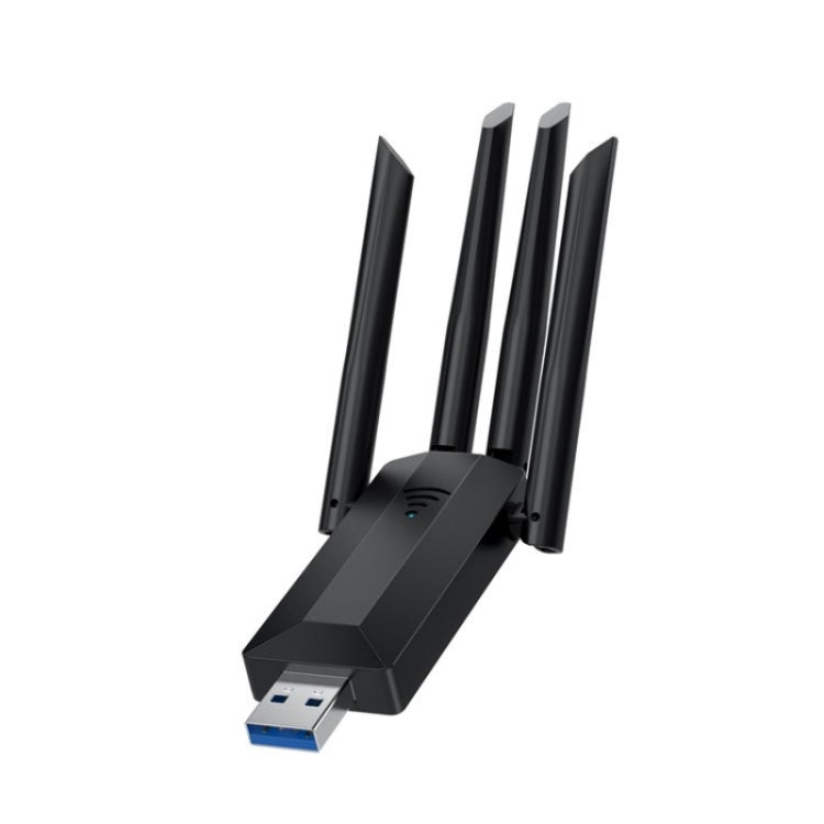 A07 Adattatore di rete per computer wireless ad alta velocità USB 3.0 dual-band a 4 antenne senza driver, A07