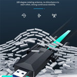 A07 Adattatore di rete per computer wireless ad alta velocità USB 3.0 dual-band a 4 antenne senza driver, A07