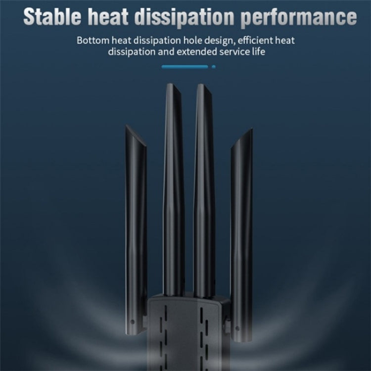 A07 Adattatore di rete per computer wireless ad alta velocità USB 3.0 dual-band a 4 antenne senza driver, A07