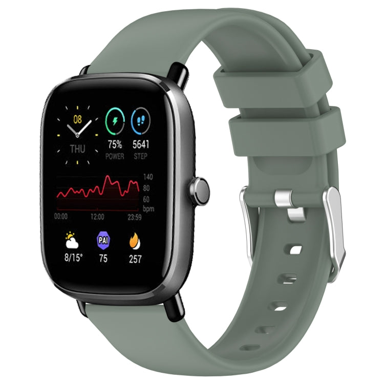 Cinturino per orologio in silicone tinta unita liscio da 20 mm, For Amazfit GTS 4, For Amazfit GTS 4 Mini