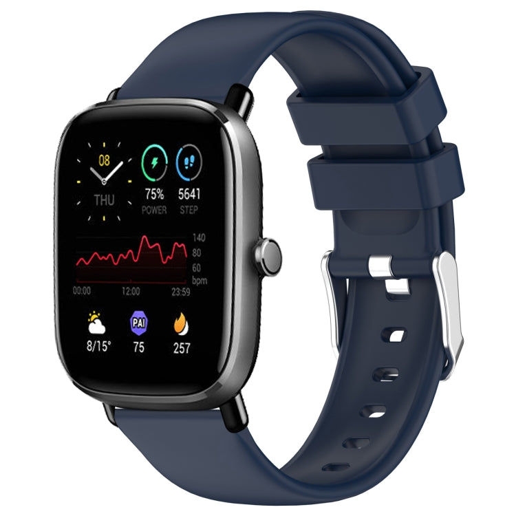 Cinturino per orologio in silicone tinta unita liscio da 20 mm, For Amazfit GTS 4, For Amazfit GTS 4 Mini
