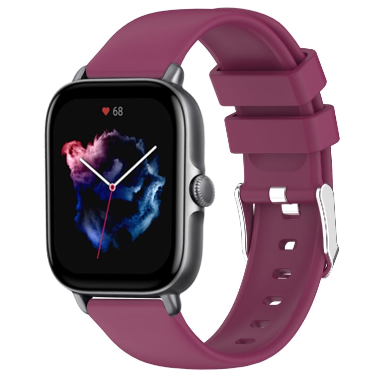 Cinturino per orologio in silicone tinta unita liscio da 20 mm, For Amazfit GTS 3, For Amazfit GTS 2 Mini