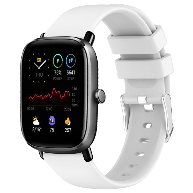 Cinturino per orologio in silicone tinta unita liscio da 20 mm, For Amazfit GTS 3, For Amazfit GTS 2 Mini