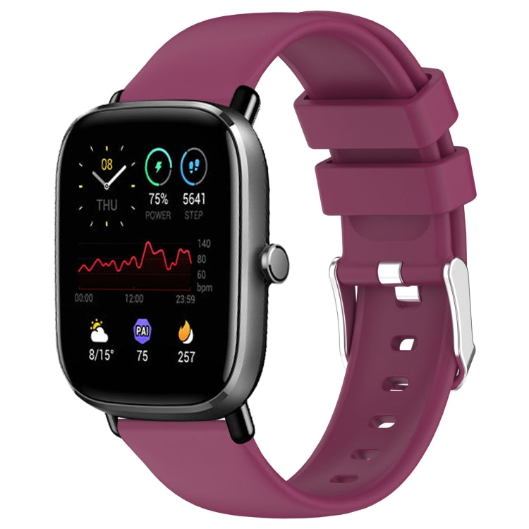 Cinturino per orologio in silicone tinta unita liscio da 20 mm, For Amazfit GTS 3, For Amazfit GTS 2 Mini
