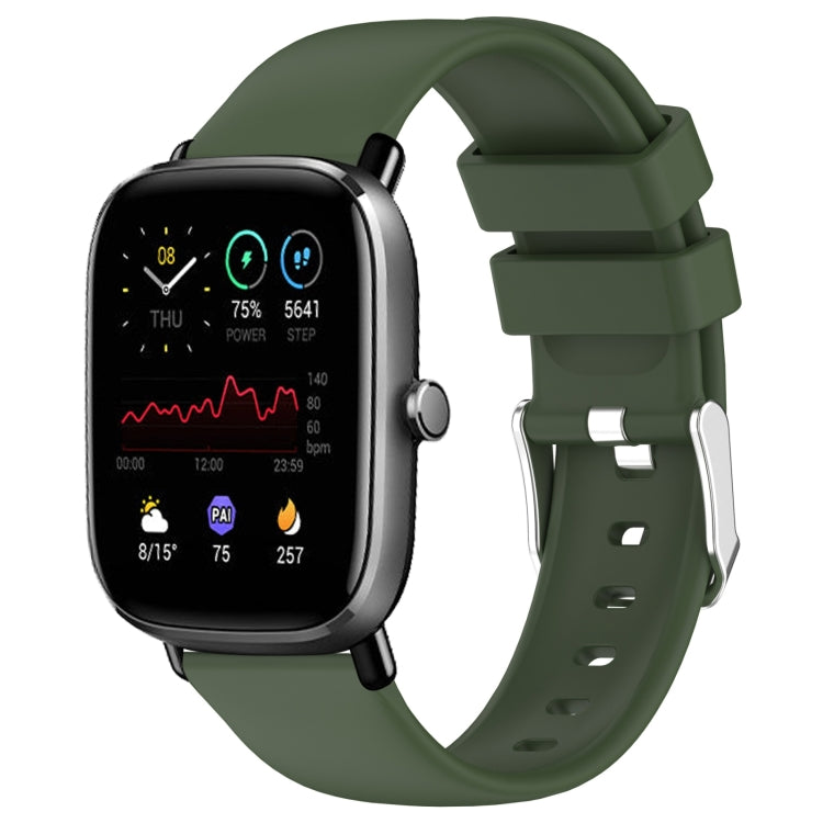 Cinturino per orologio in silicone tinta unita liscio da 20 mm, For Amazfit GTS 3, For Amazfit GTS 2 Mini