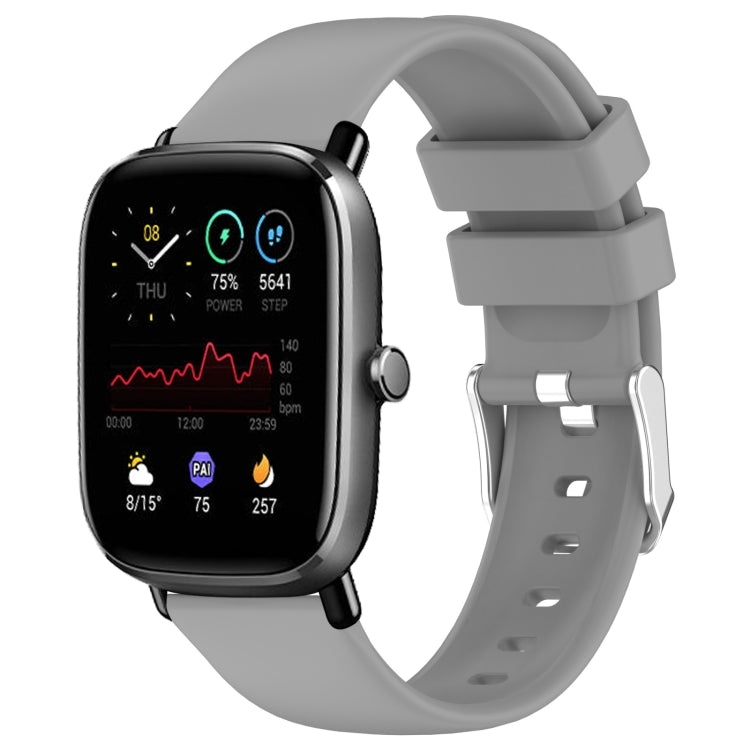 Cinturino per orologio in silicone tinta unita liscio da 20 mm, For Amazfit GTS 3, For Amazfit GTS 2 Mini