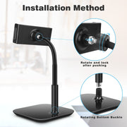 Supporto da tavolo regolabile per tablet con base girevole