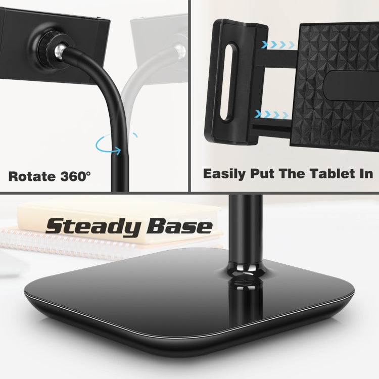 Supporto da tavolo regolabile per tablet con base girevole