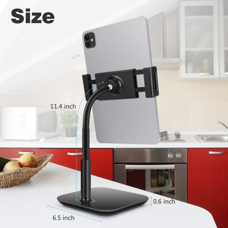Supporto da tavolo regolabile per tablet con base girevole