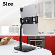 Supporto da tavolo regolabile per tablet con base girevole