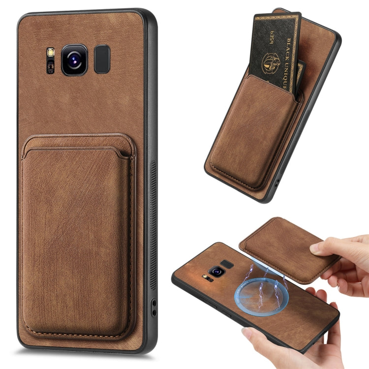 Custodia magnetica per telefono con borsa in pelle retrò, For Samsung Galaxy Note9, For Samsung Galaxy S8, For Samsung Galaxy A14 4G/5G, For Samsung Galaxy A12 5G