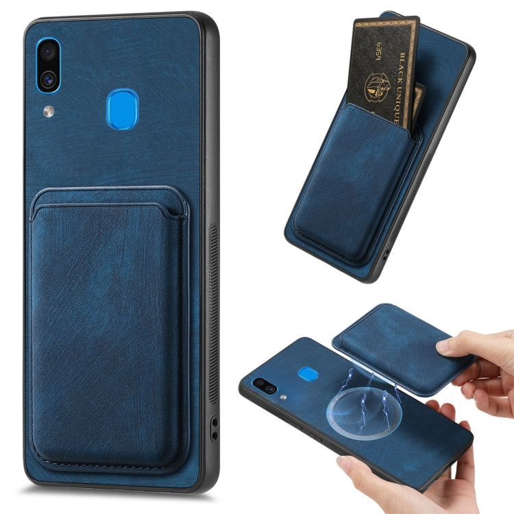 Custodia magnetica per telefono con borsa in pelle retrò, For Samsung Galaxy A30/A20/M10s, For Samsung Galaxy Note10, For Samsung Galaxy Note10+, For Samsung Galaxy S8+