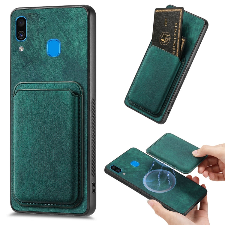 Custodia magnetica per telefono con borsa in pelle retrò, For Samsung Galaxy A30/A20/M10s, For Samsung Galaxy Note10, For Samsung Galaxy Note10+, For Samsung Galaxy S8+