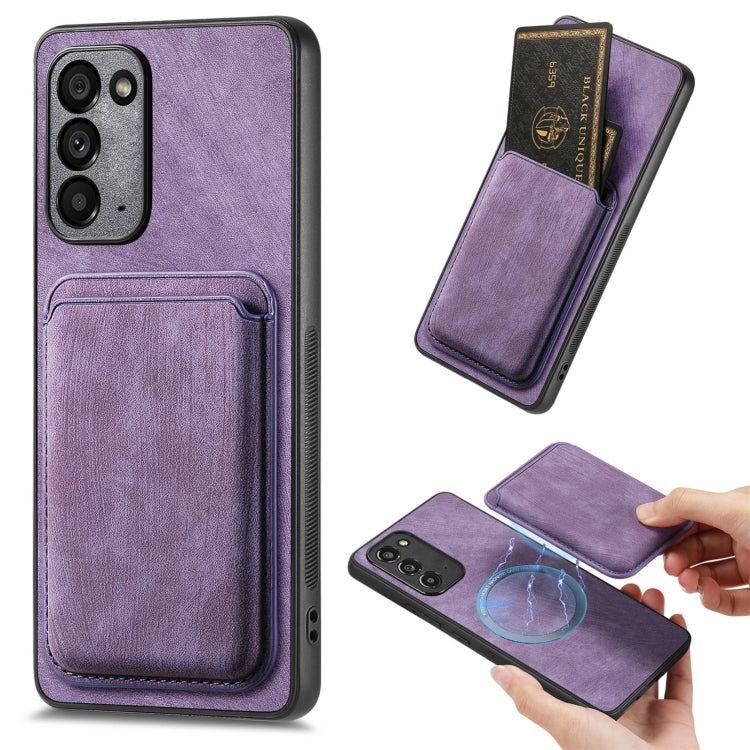 Custodia magnetica per telefono con borsa in pelle retrò, For Samsung Galaxy A72 5G, For Samsung Galaxy A52, For Samsung Galaxy Note20, For Samsung Galaxy A70 / A70s