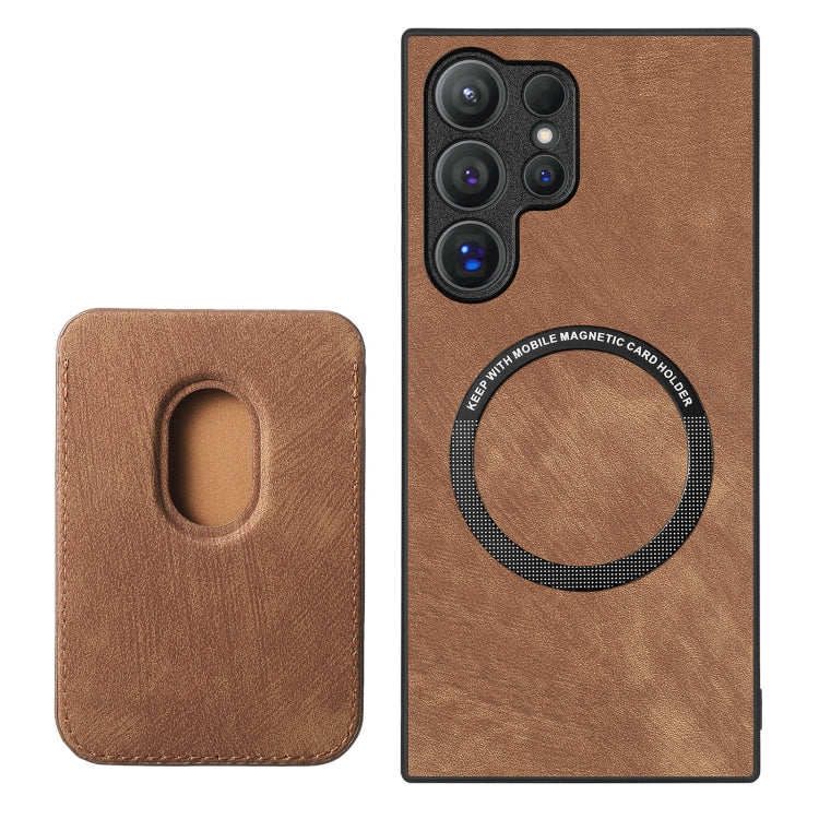 Custodia magnetica in pelle per Samsung Galaxy S25 Ultra